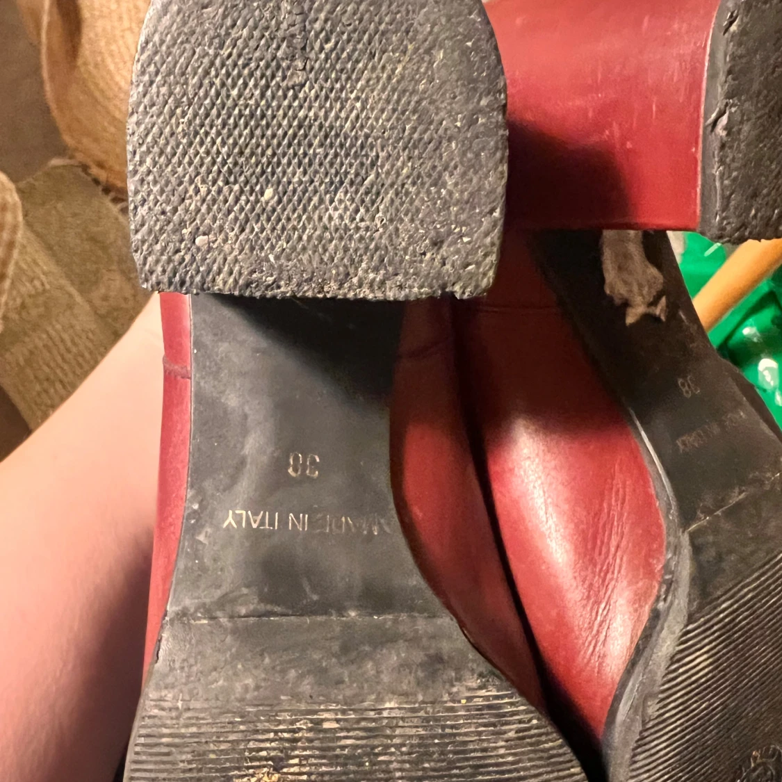 Vinröda chelsea boots med klack - 2