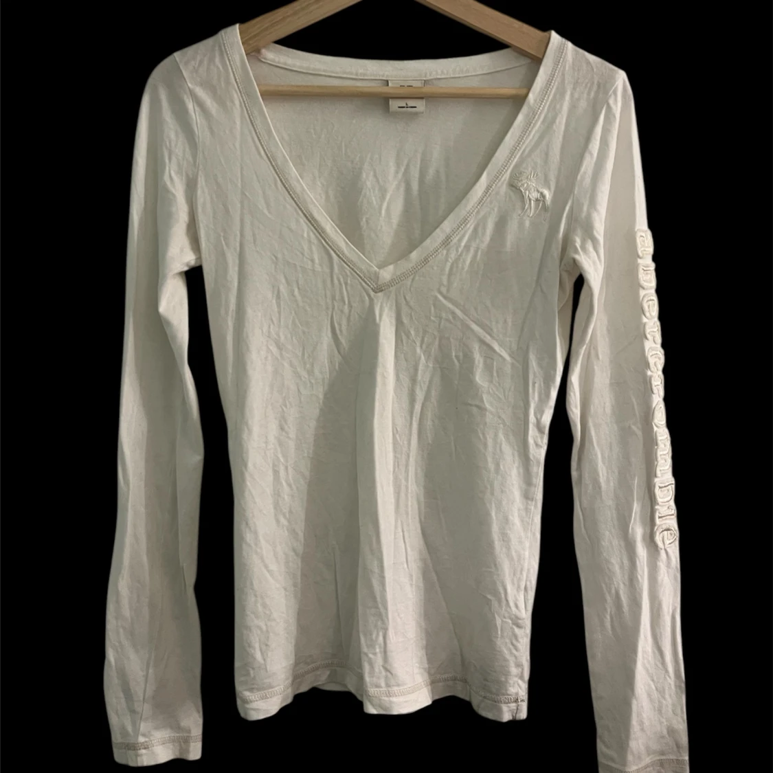 Vit långärmad topp Abercrombie