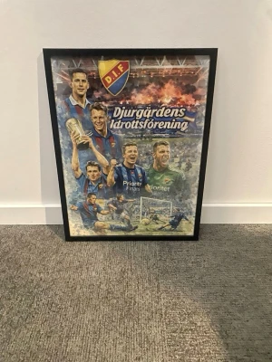 Djurgården tavla  - Djurgården tavla i akvarellfärg perfekt för supportrar och folk som älskar Djugården (Stavfel på Djugårdens idrottsförening är fixat)