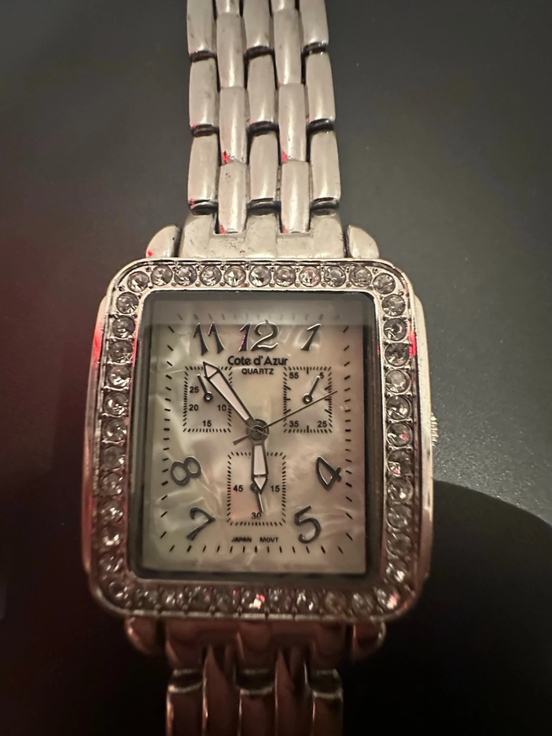 Cote d'Azur silverfärgad klocka - 4