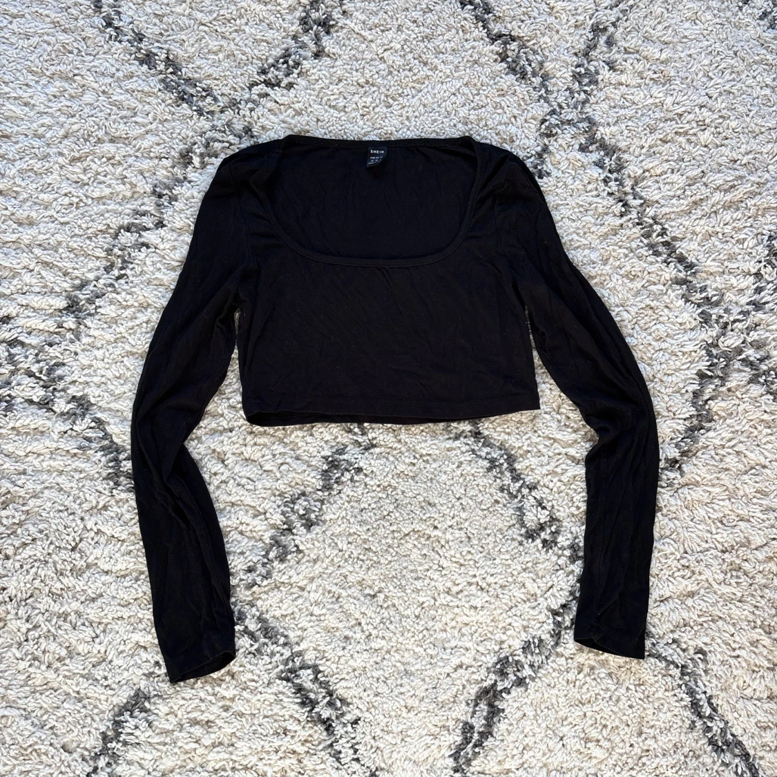 croppad långärmad topp