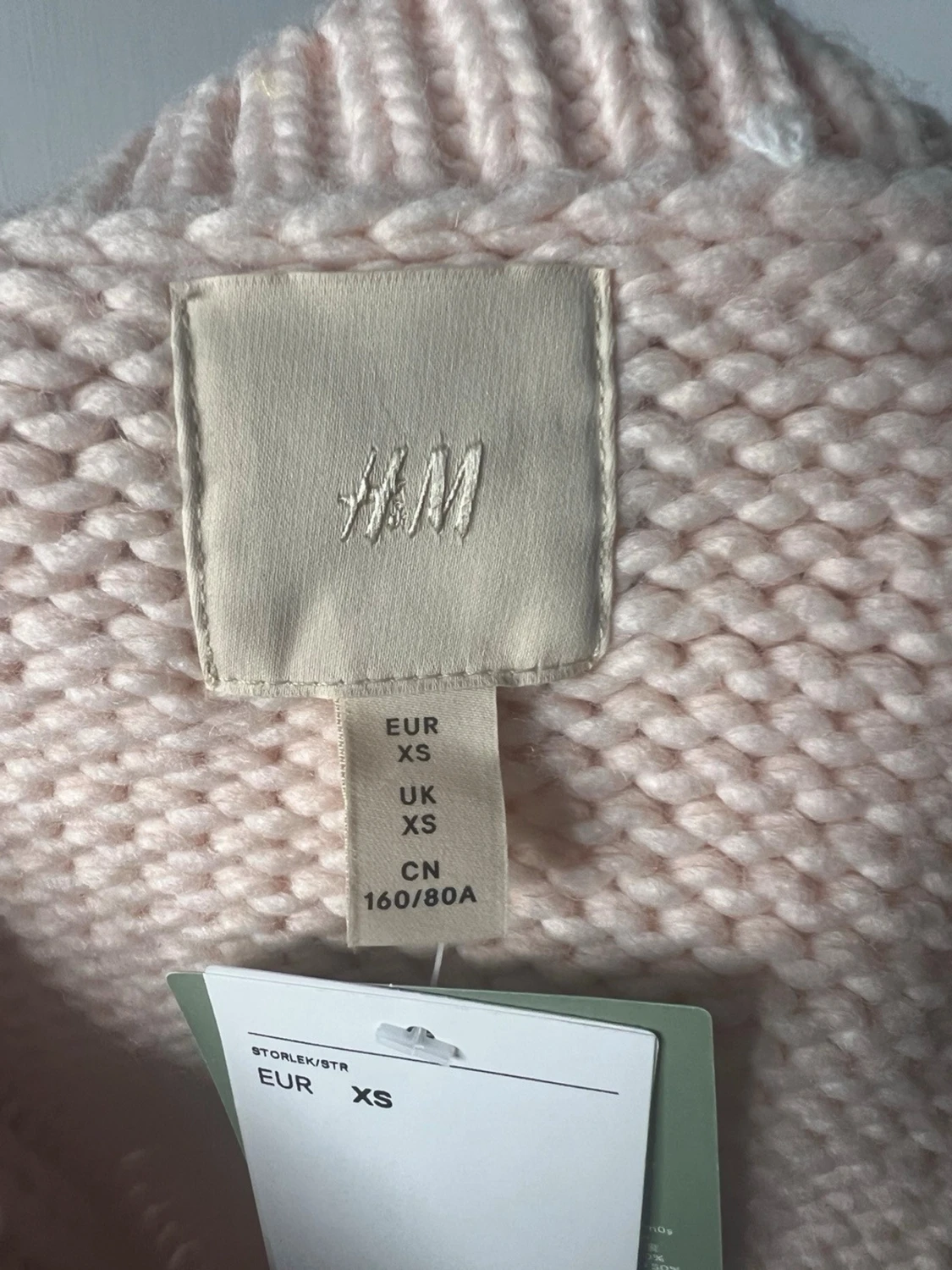 Ljusrosa stickad kofta från H&M - 2