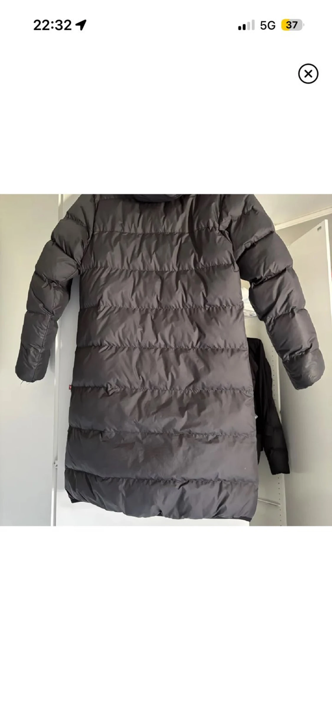 Svart lång Nike pufferjacka XS - 3