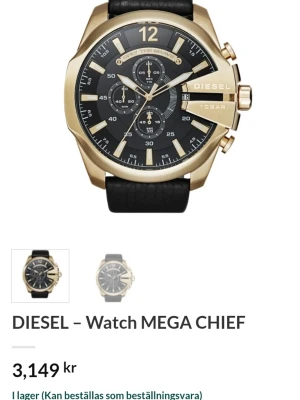 Diesel klocka - Extremt fin klocka endast använd få tag gånger, inte en enda repa på glaset