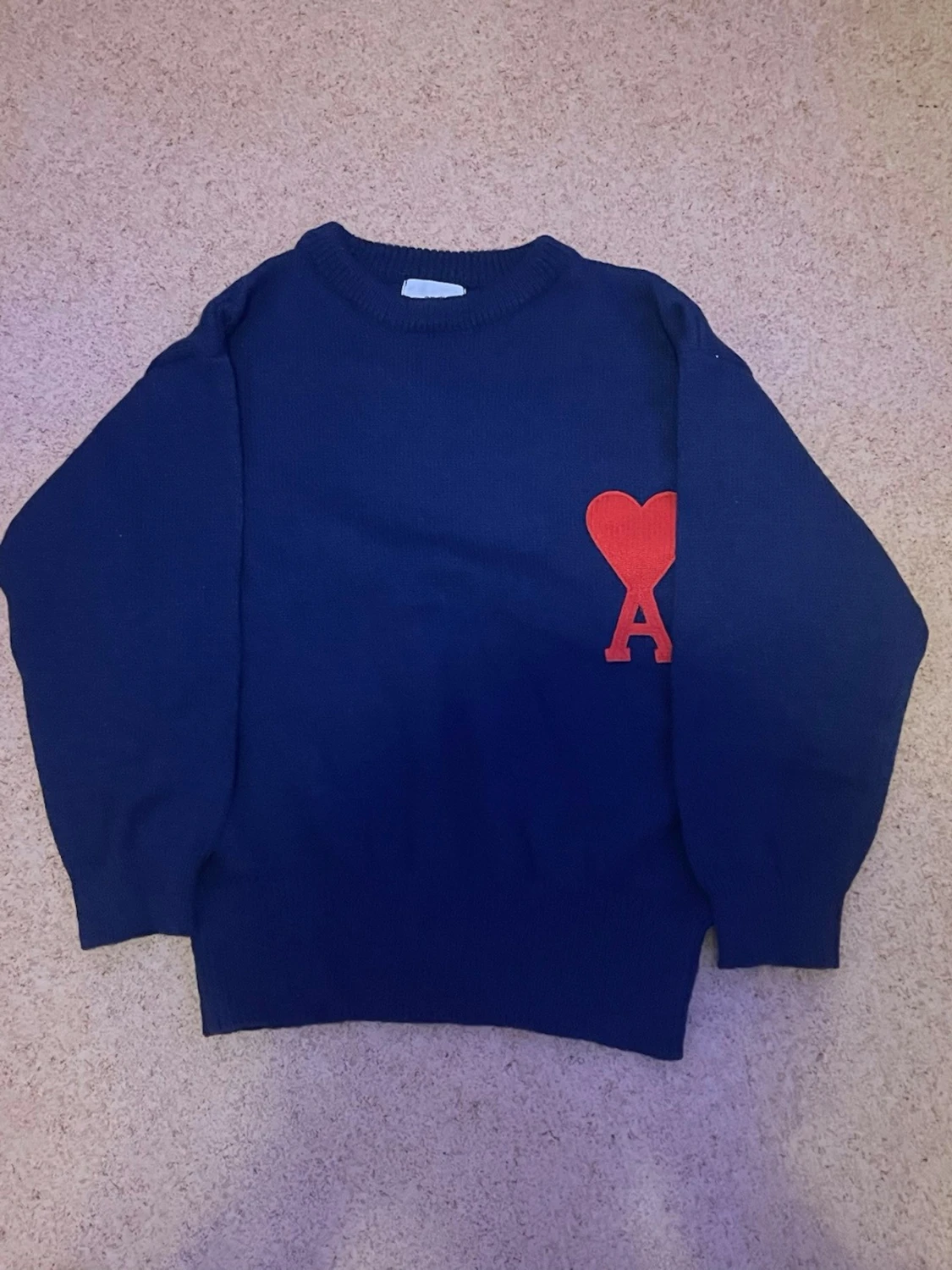 Blå stickad tröja från Ami Paris - 2