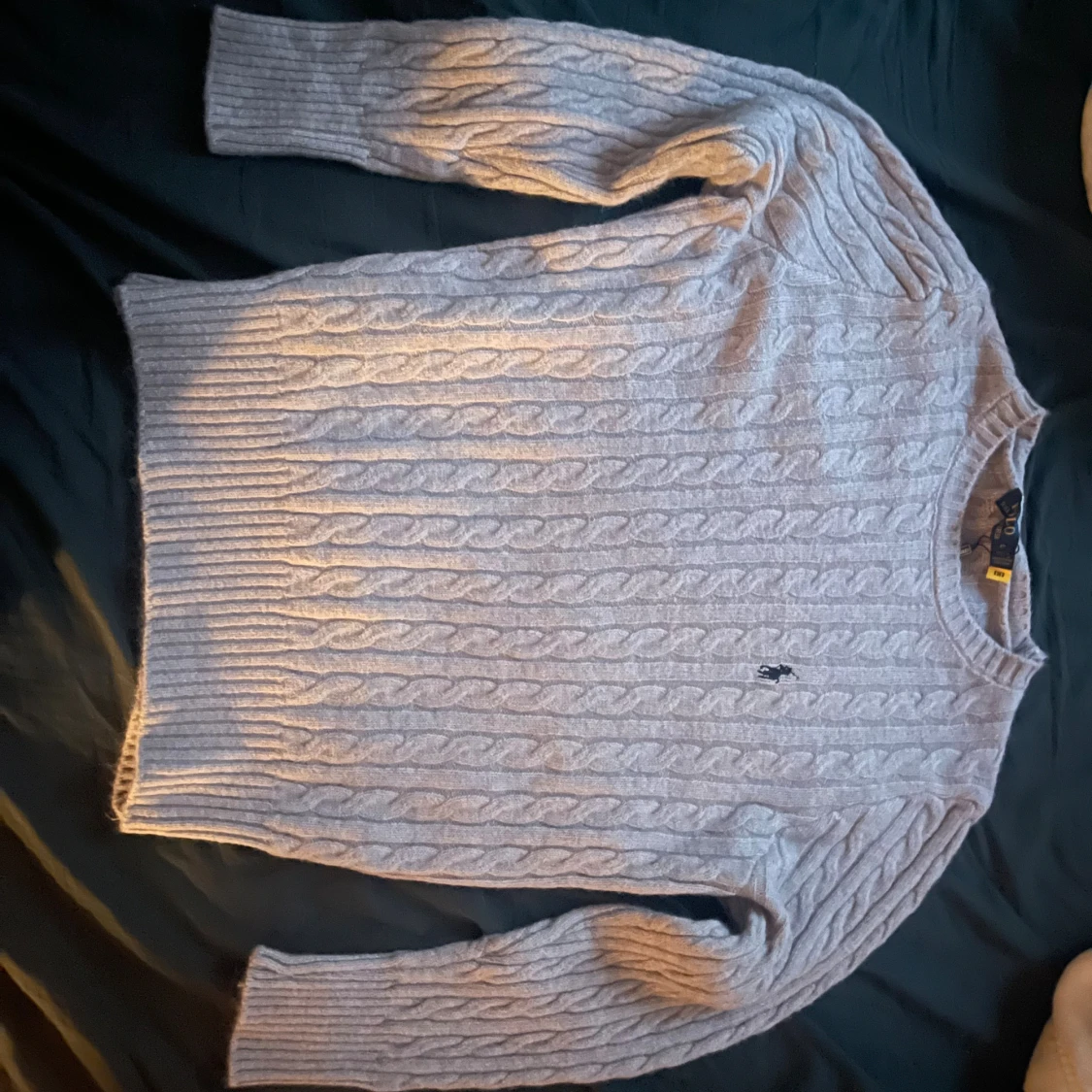 Grå kabelstickad tröja Polo Ralph Lauren