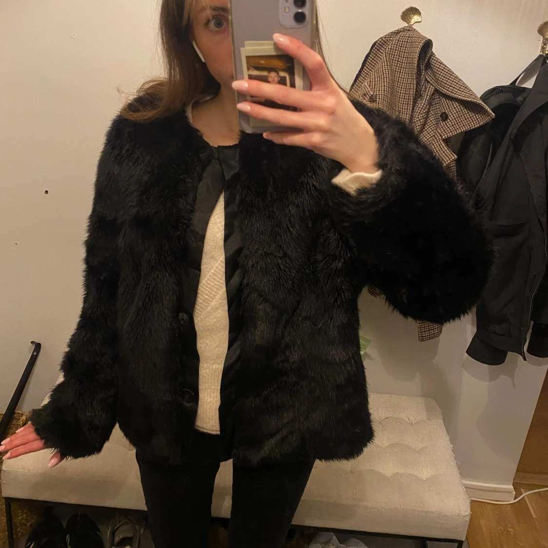 Faux fur jacka - 1