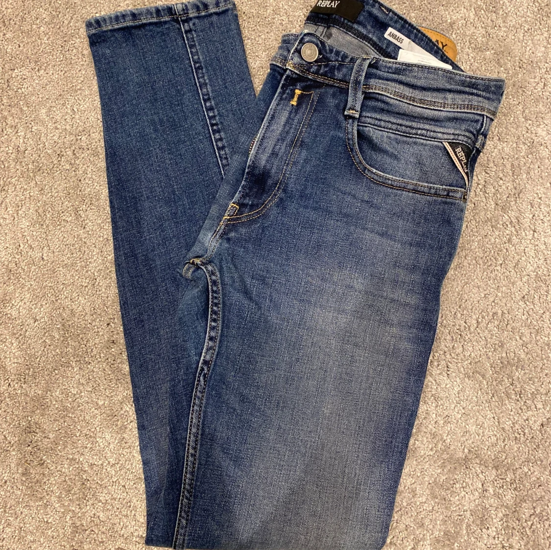 Blå Replay Anbass jeans slim fit