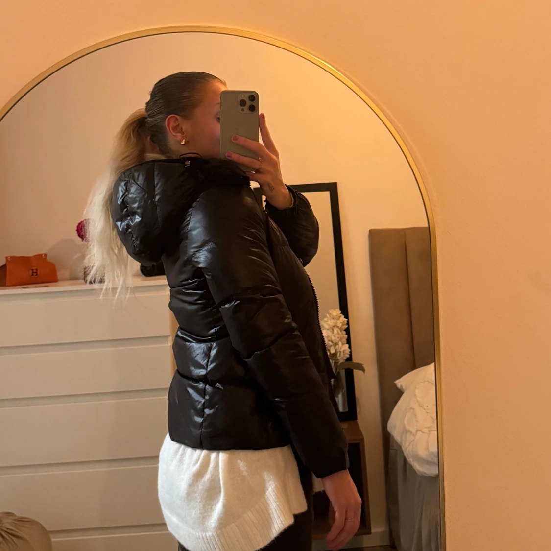 Moncler Svart pufferjacka med dragkedja - 1