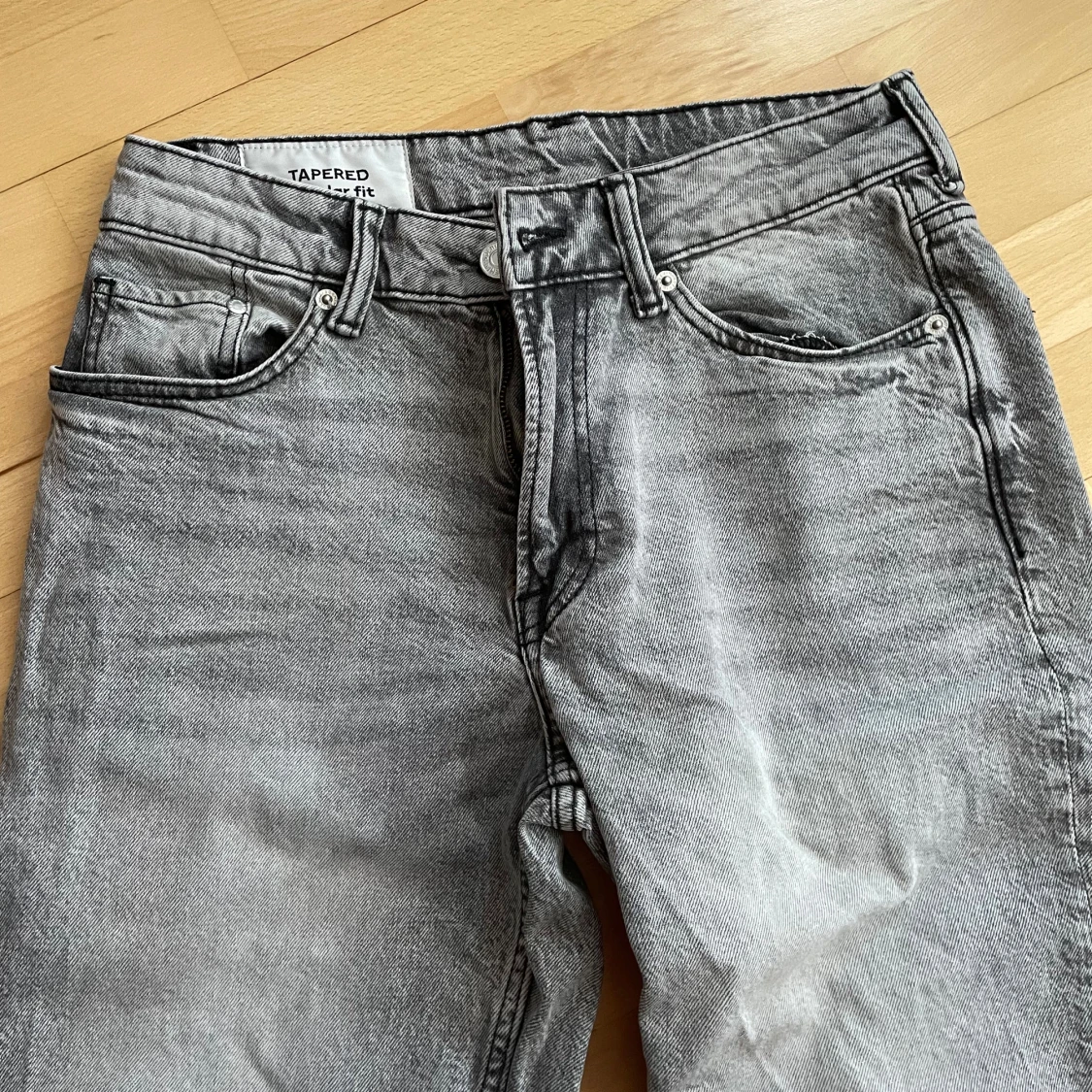Grå tapered jeans skinny fit - 2