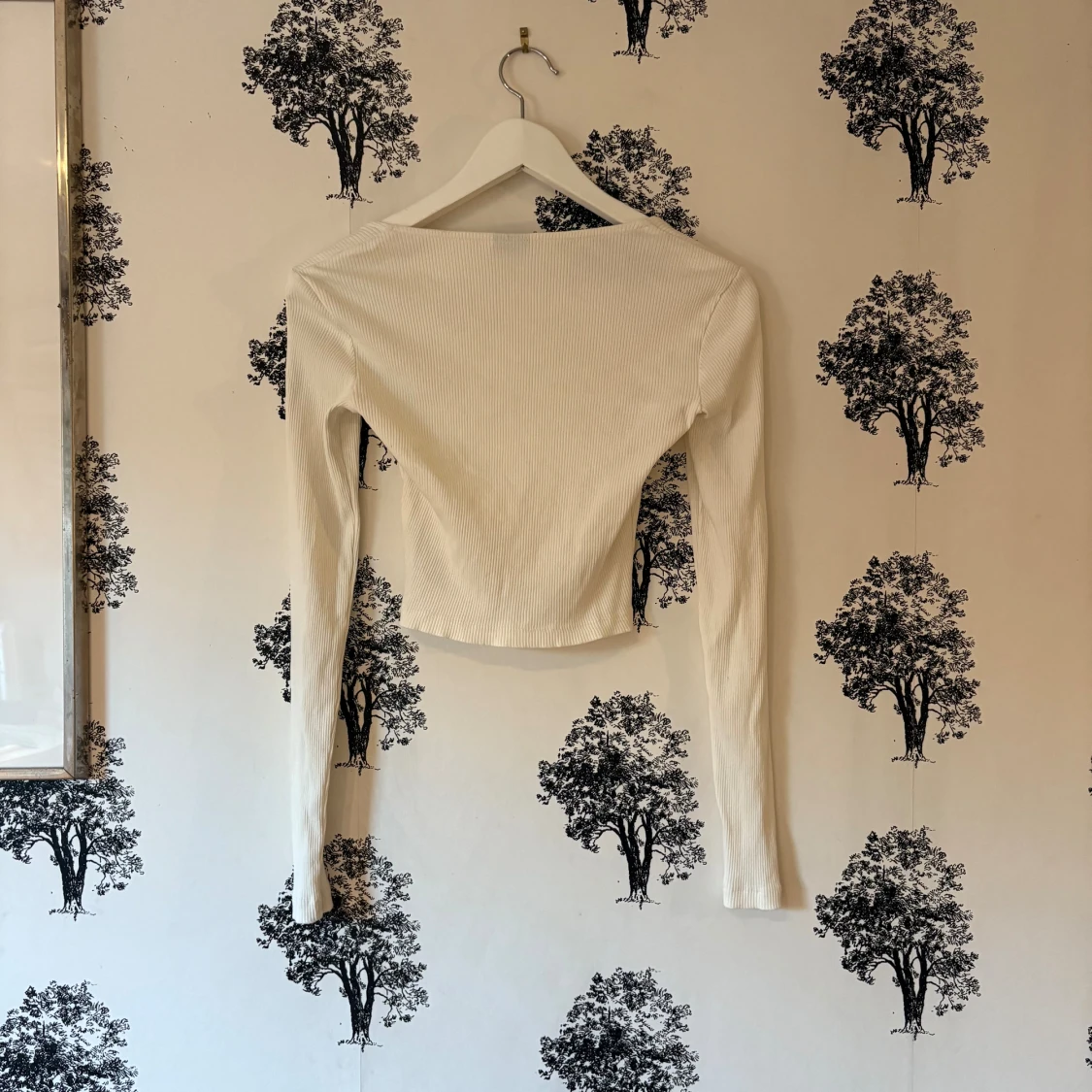 Vit croppad korsettopp Gina Tricot - 1