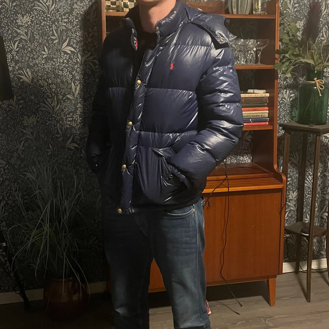 Mörkblå pufferjacka Polo Ralph Lauren Barn XL(xs-s herr)