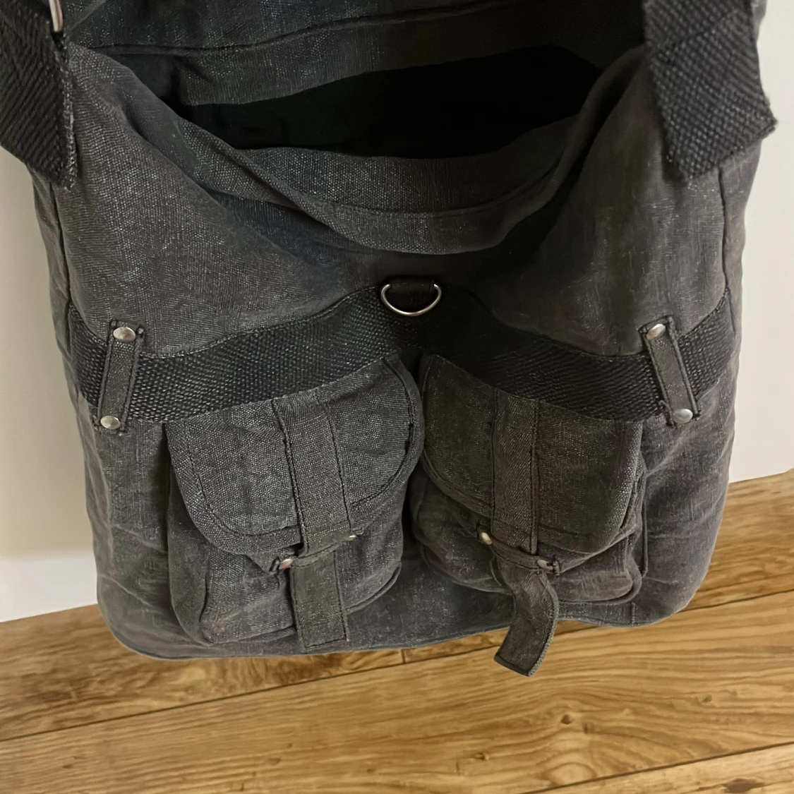 Grå axelväska från b.p.c i bomull - 2