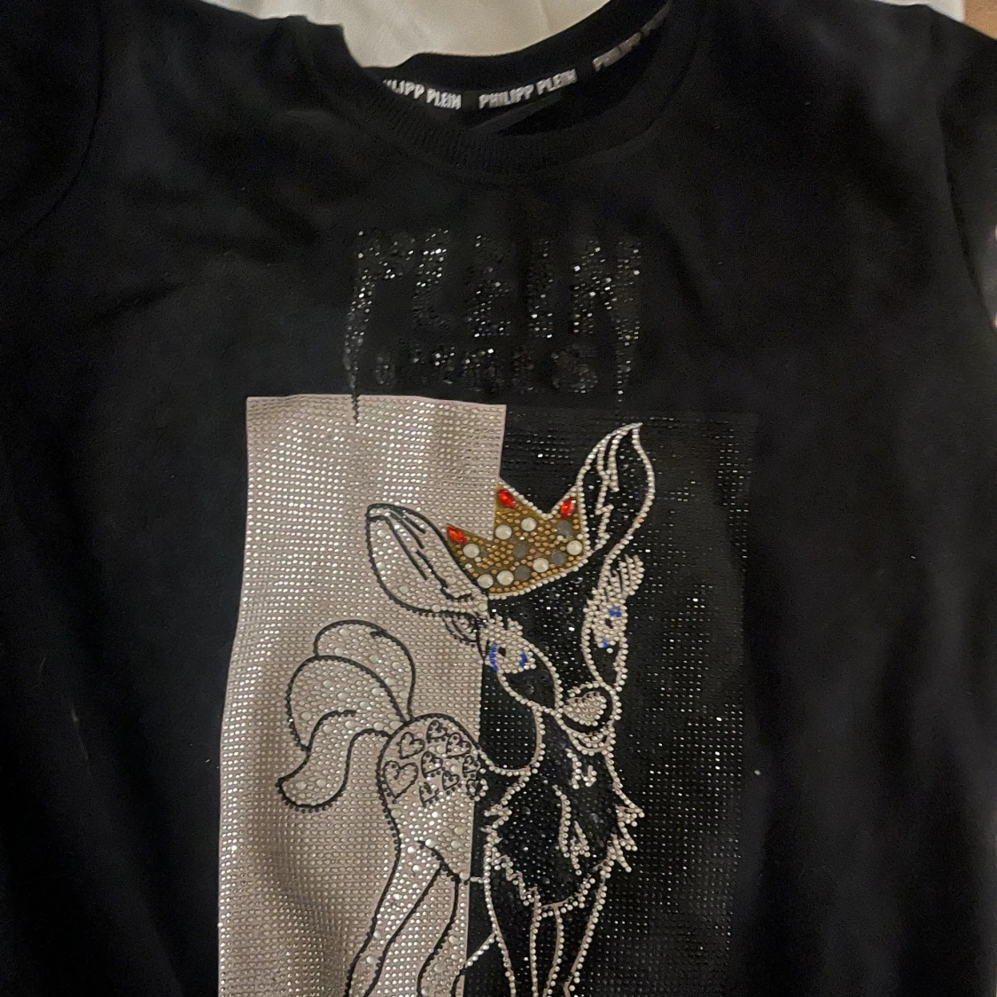 Svart limited edition Philipp Plein girls  tröja med Bambi