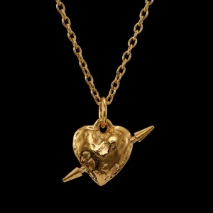 Guldigt hjärthalsband Maria Nilsdotter - TUVSTARR'S HEART NECKLACE, längd 40, precis guldplaterat