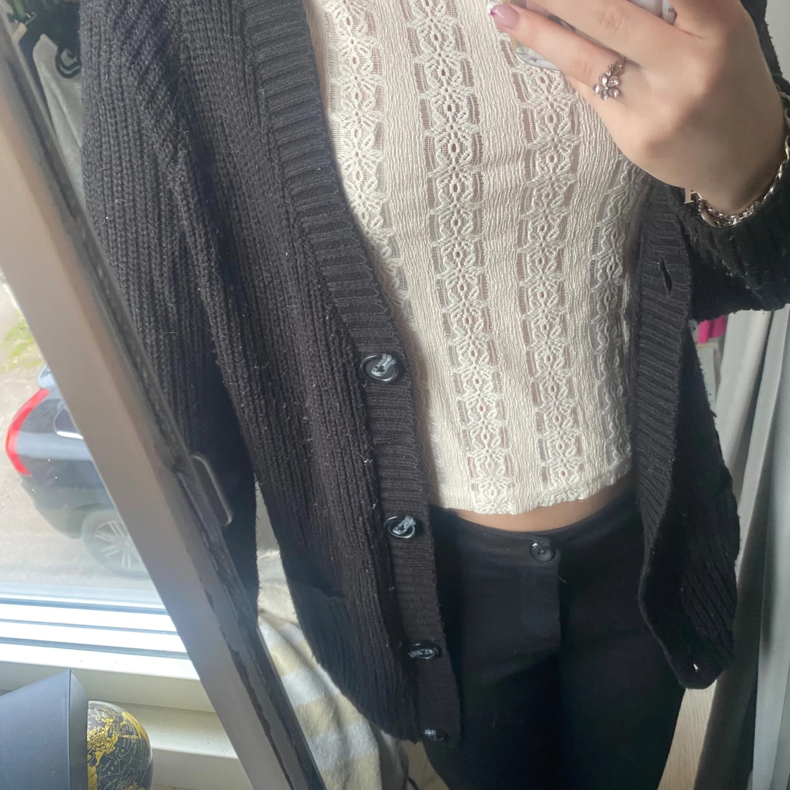 Svart stickad kofta från H&M Divided - 1