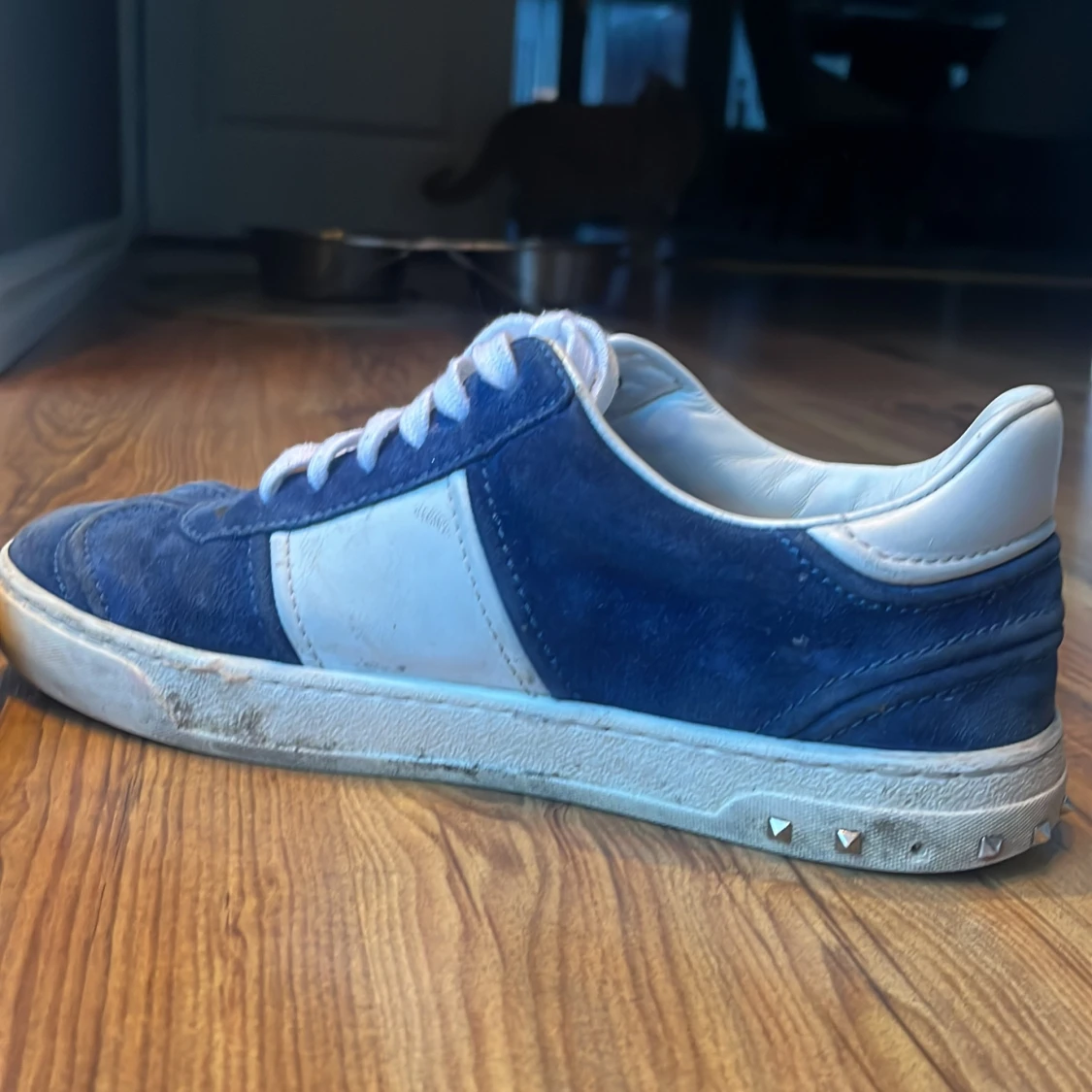 Valentino Garavani blå/vita sneakers
