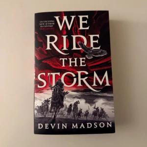 We Ride the Storm bok - En episk fantasybok fylld av action, krig och maktkamp. Följ en krigare, en lönnmördare och en prinsessa i en värld där imperier kolliderar och lojaliteter testas. Perfekt för dig som gillar intensiva berättelser och storslagna äventyr.