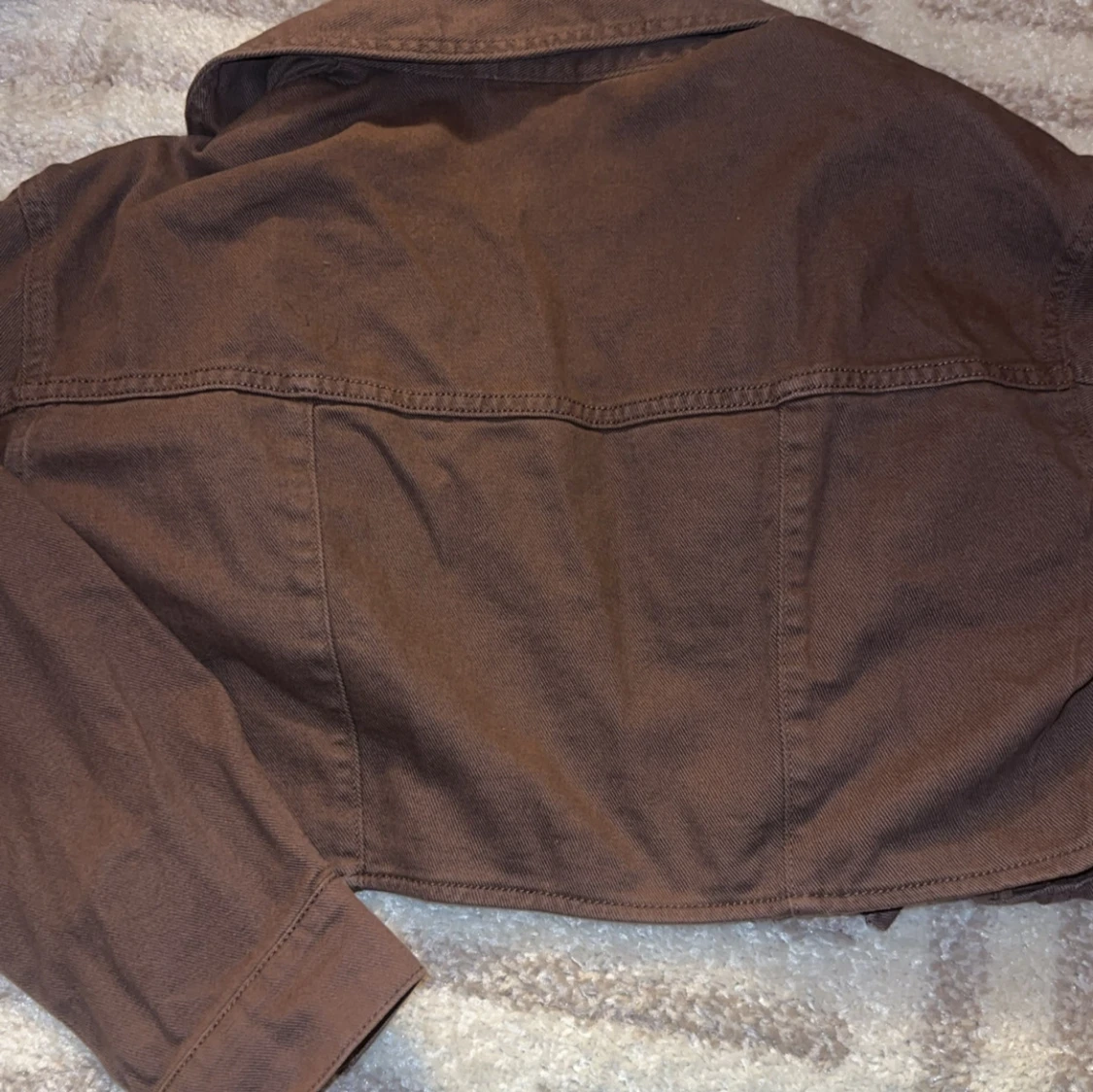 Brun croppad jeansjacka från new yorker  - 3