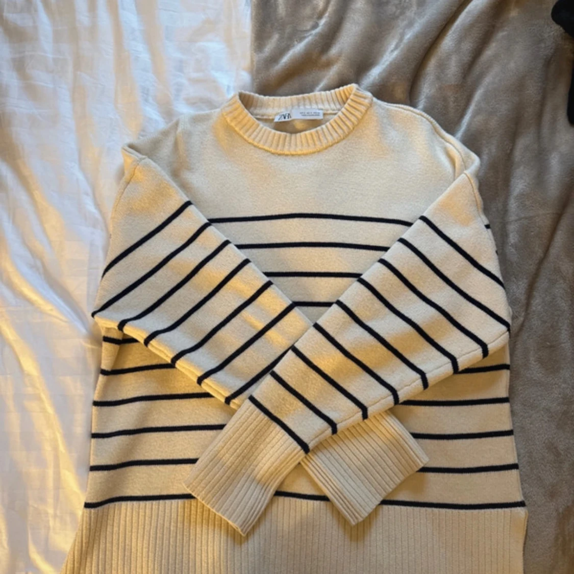 Randig stickad tröja från Zara