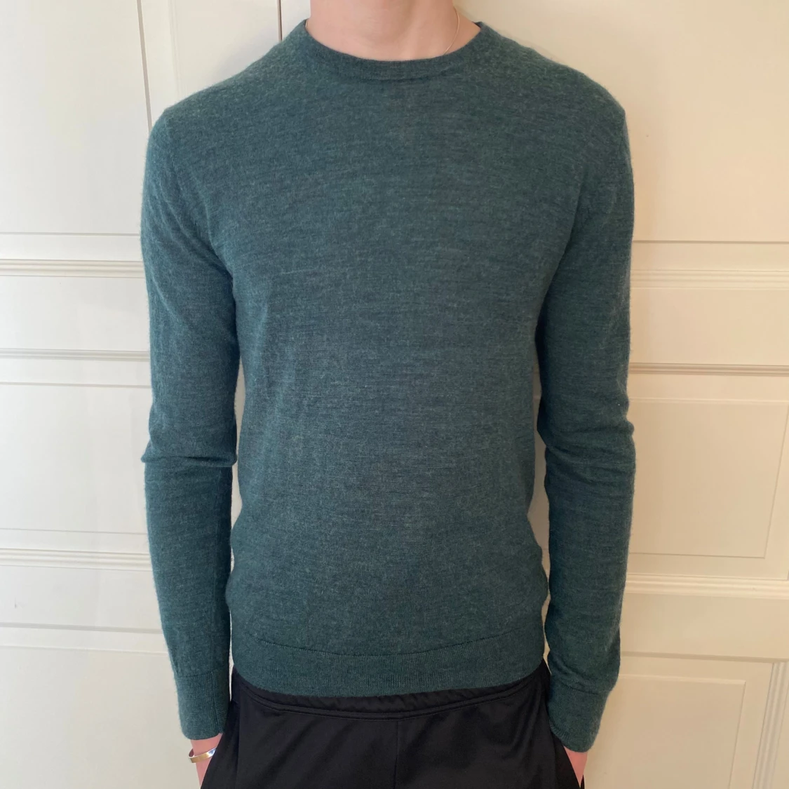 Grön merinoullströja