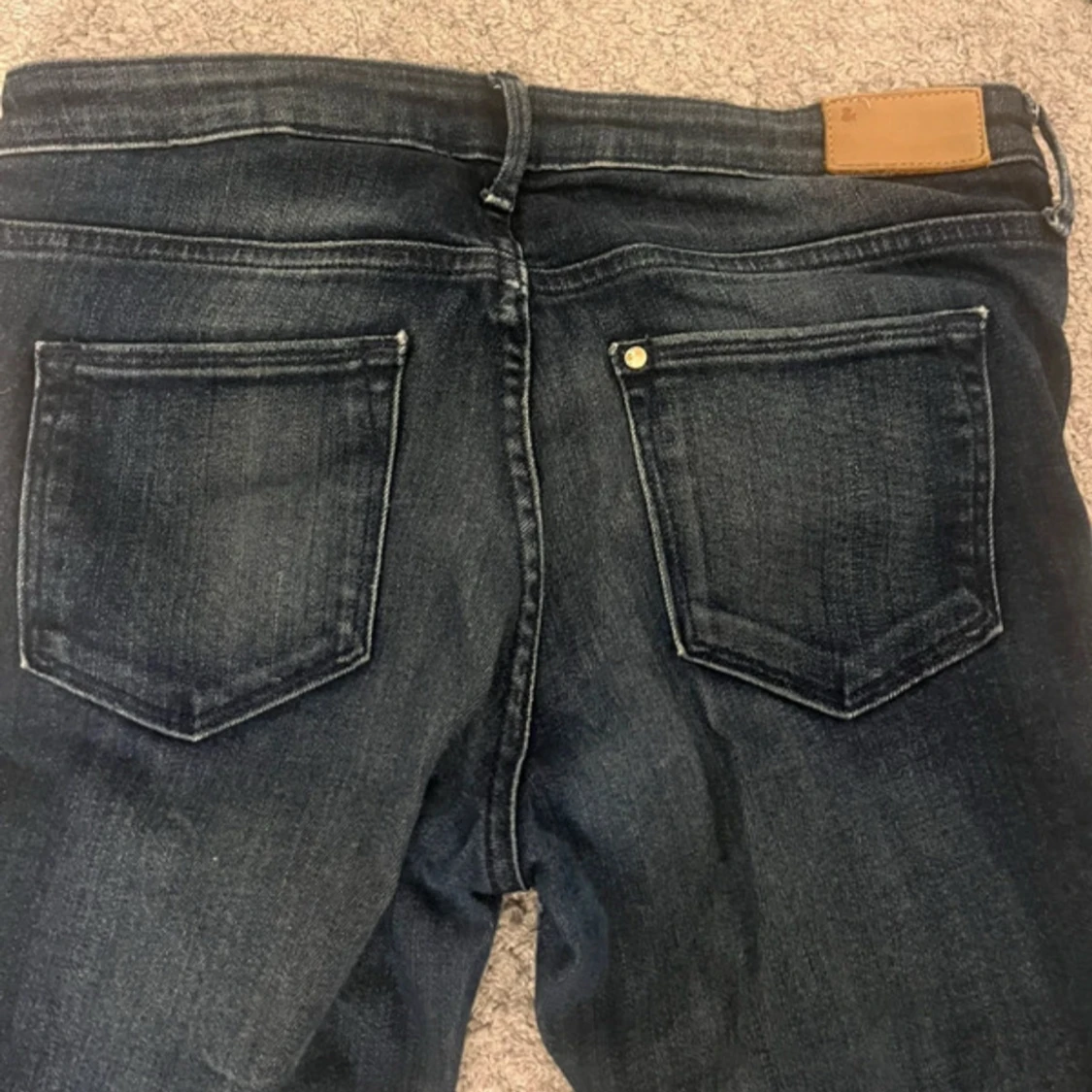 Mörkblå skinny bootcut jeans H&M - 2