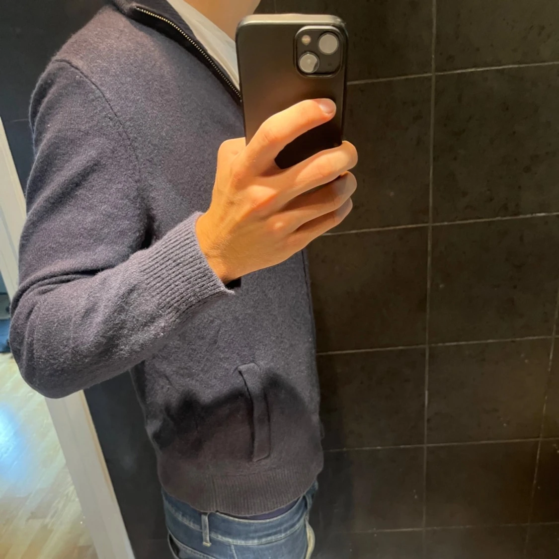 Mörkblå kofta från Massimo Dutti - 1