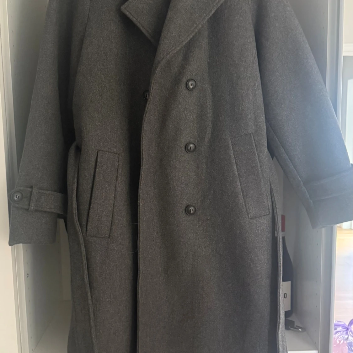 Grå ullkappa från Vero Moda