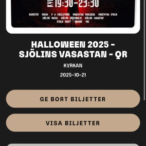Halloweenfest biljett skolfest - Säljer halloweenfest biljett