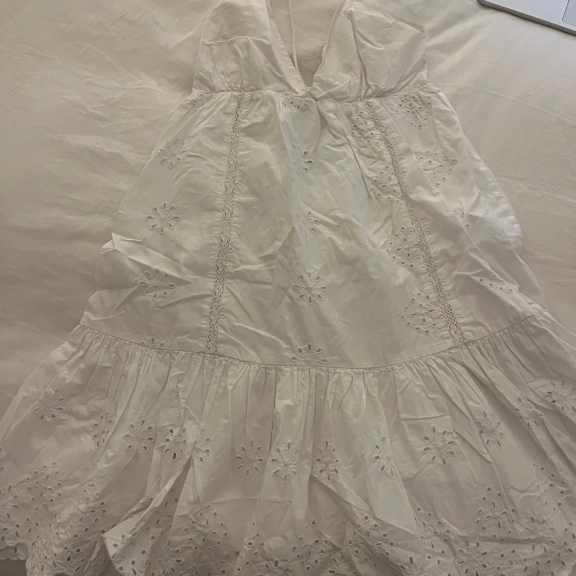 Virala Vit kortklänning från Zara XS