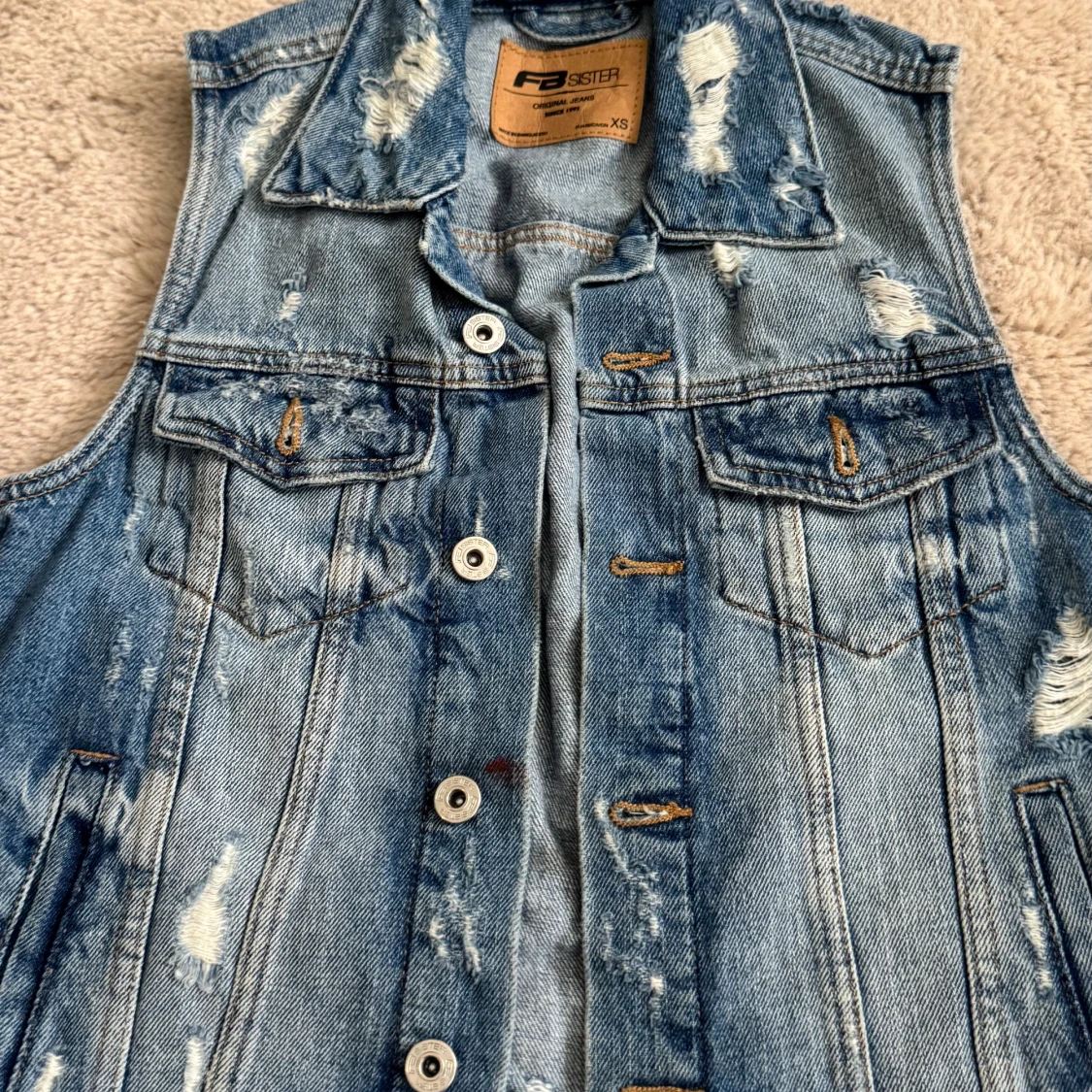 Blå jeansväst från FB Sister XS - 2