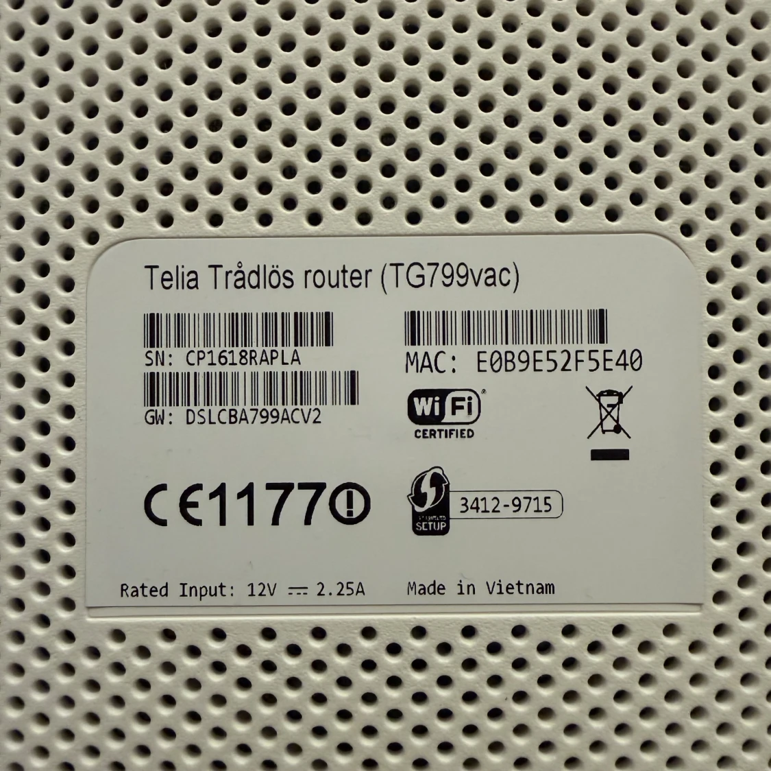 Technicolor TG799vac Trådlös Router - 1