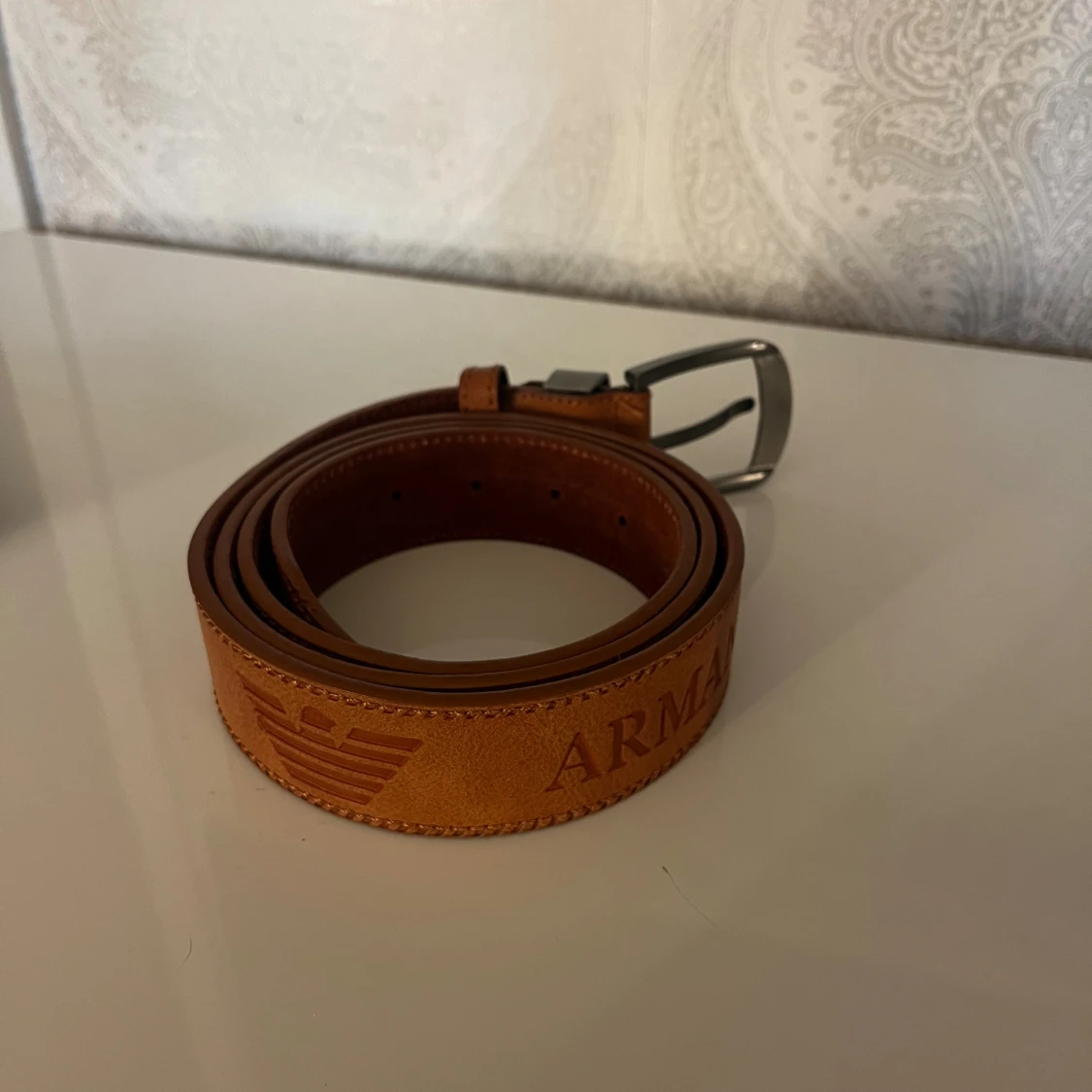 Brunt skärp från Armani i skinn - 3