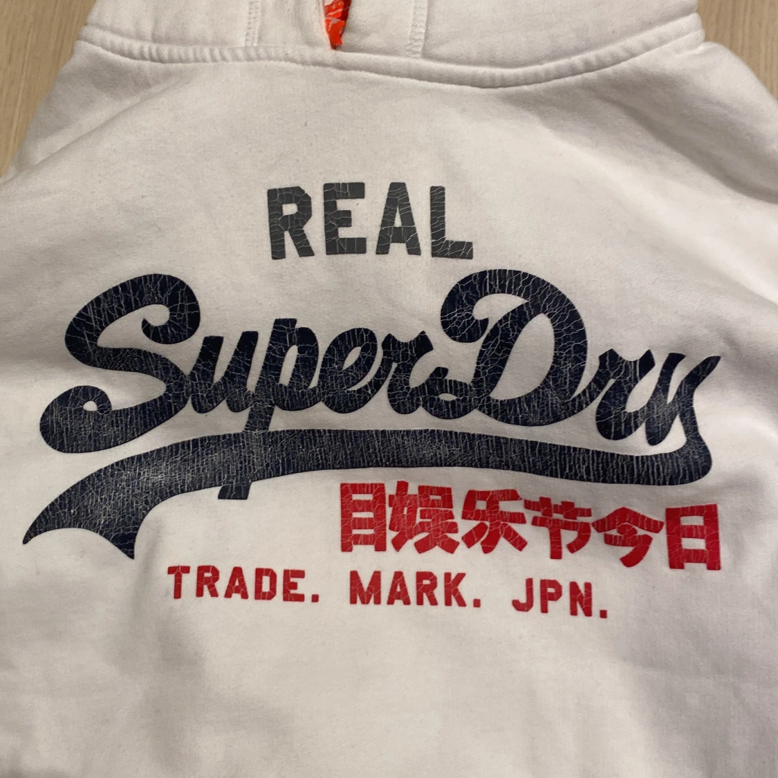 Vit Superdry hoodie med tryck - 3