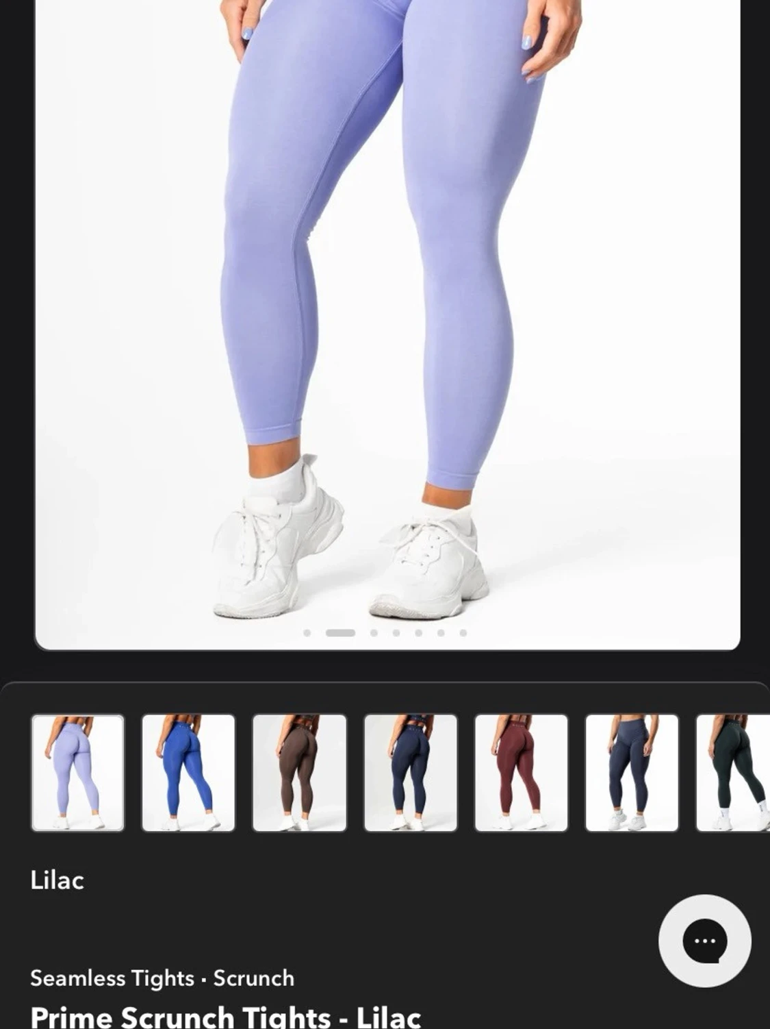 Ljuslila seamless tights scrunch