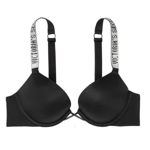 Victoria secret push up bh  - EXTREME PUSH UP BH, den är från victoria secret och ger extremt myxket push up. Den är i storlek 75B och har aldrig anvönt den. Köpte den originall pris för 800kr. 