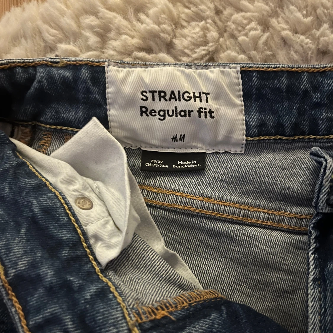 Blå straight jeans från H&M - 2