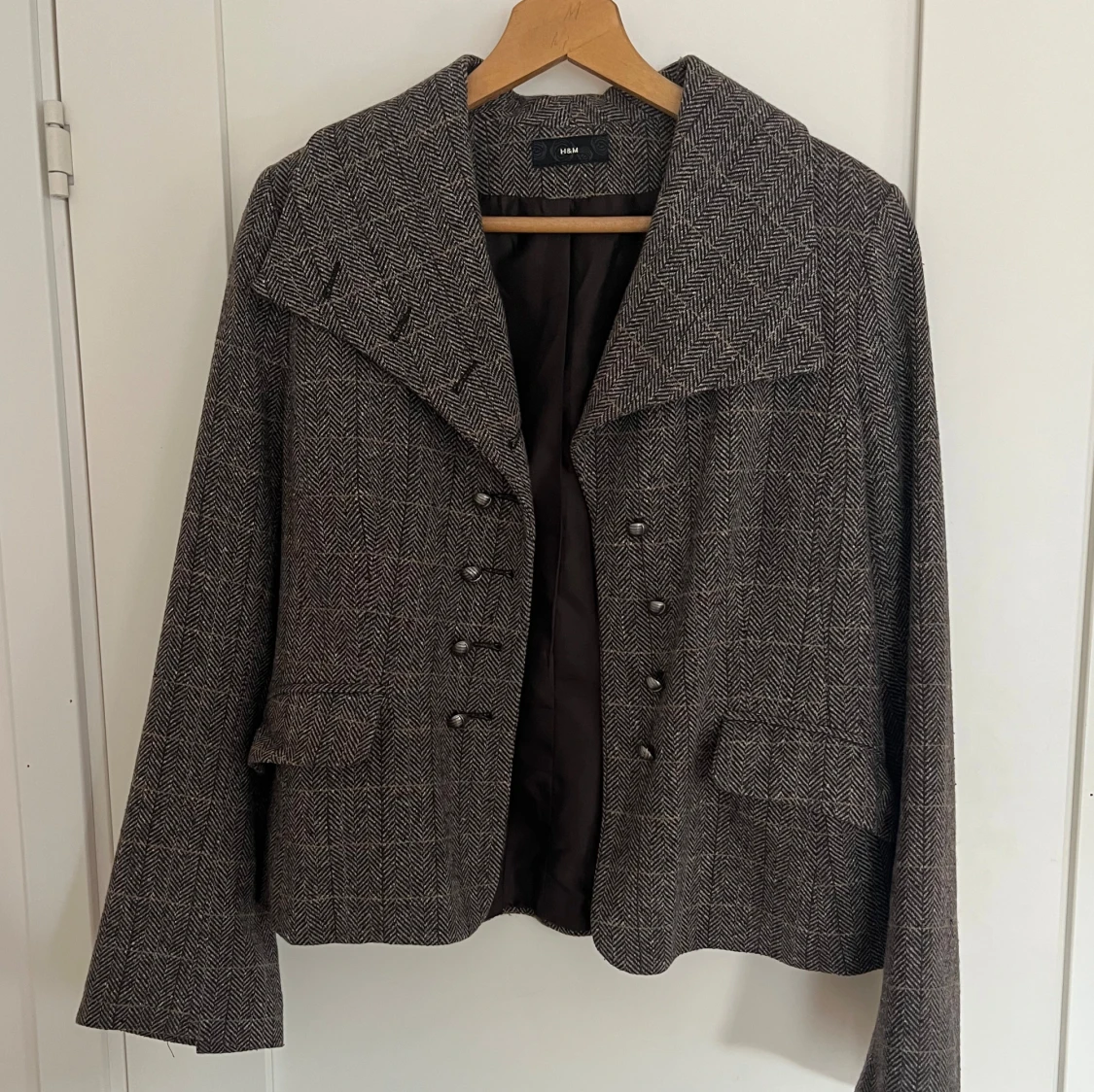 Brun rutig kavaj från H&M - 3