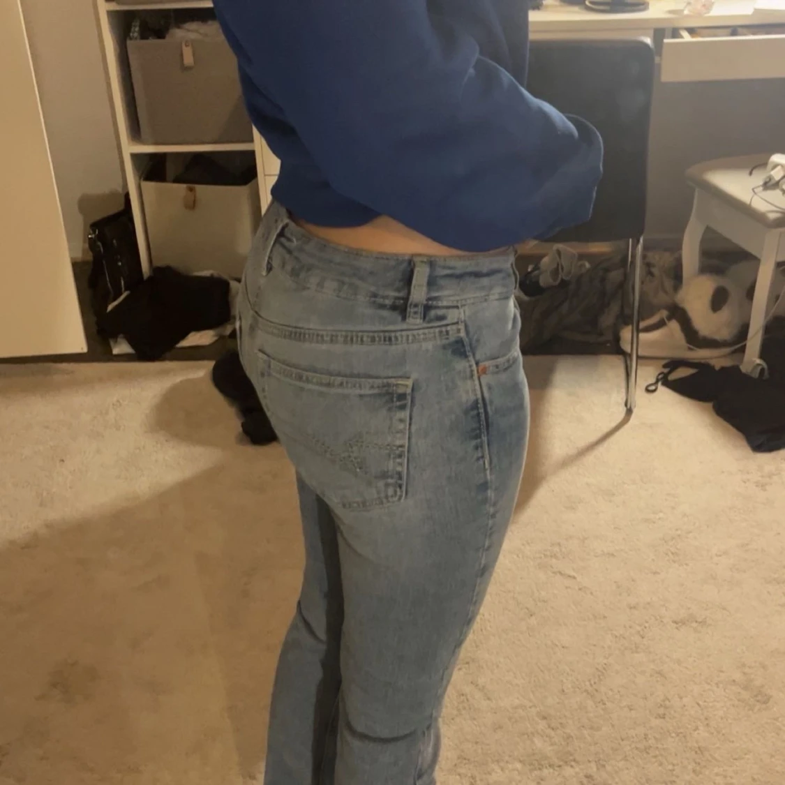Ljus blåa bootcut jeans  - 1
