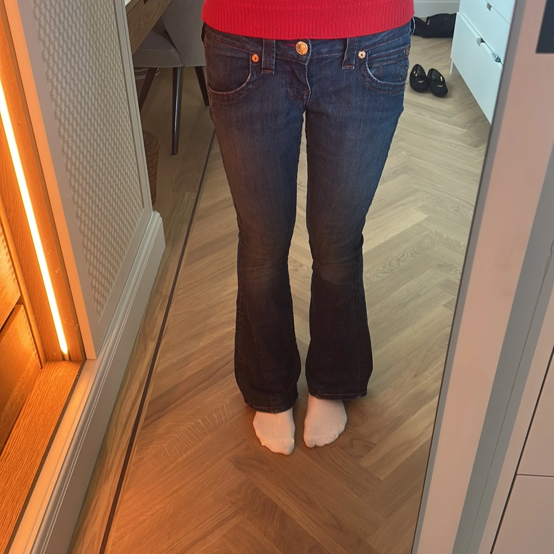 Vintage True Religion bootcut jeans blå, stl 27 - 4