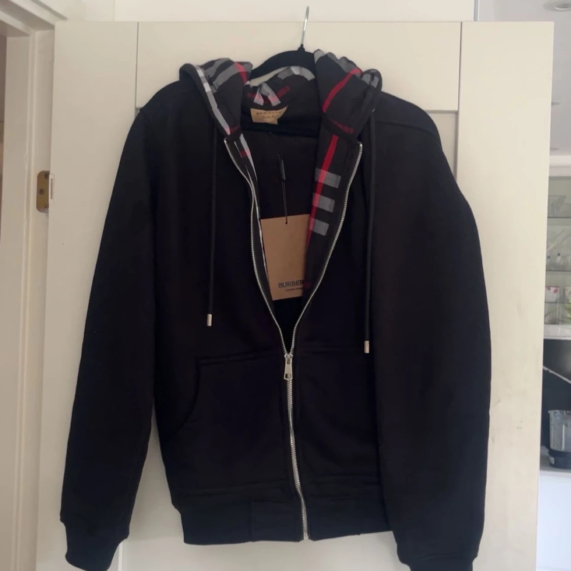 Svart Burberry hoodie med dragkedja - 2