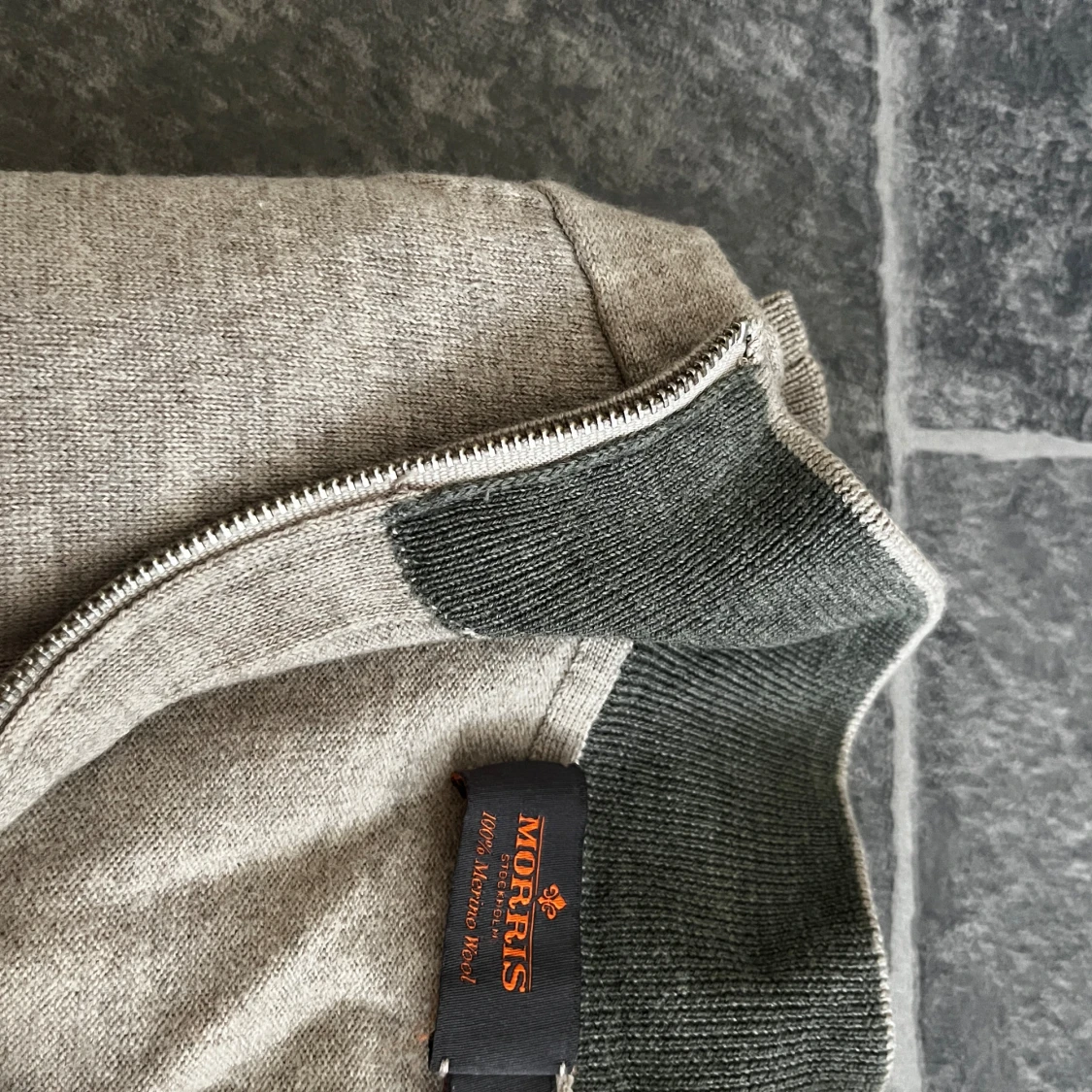 Beige half zip tröja Morris - 1