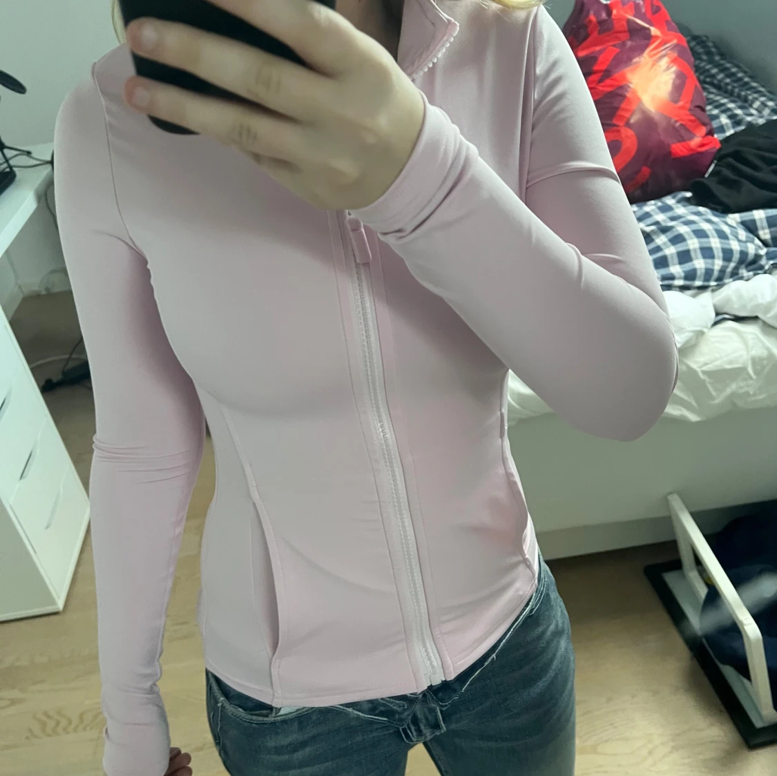 Ljusrosa tight träningsjacka💕