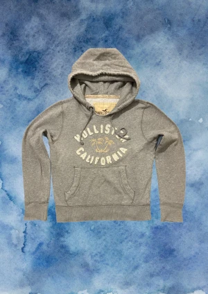 Vintage Hollister Hoodie - Sällynt och Vintage Hollister Hoodie! | Palmträd i mitten av textryck centrerat på hoodien🌴| Storlek S | Perfekt till hösten | Längd ≈60 cm, Bredd 53cm | Priset ej hugget i sten!