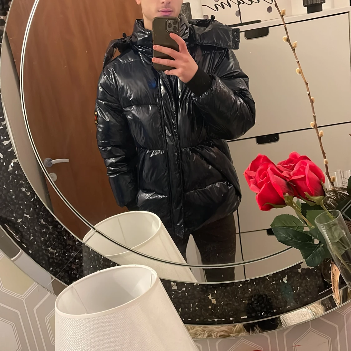 Blå pufferjacka från SikSilk