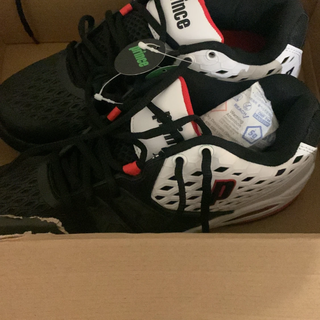 Svarta och vita Prince sneakers - 1