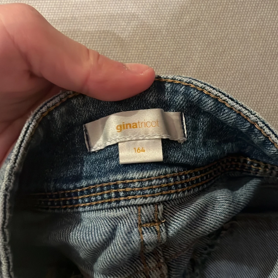 Blå bootcut jeans med låg midja - 4
