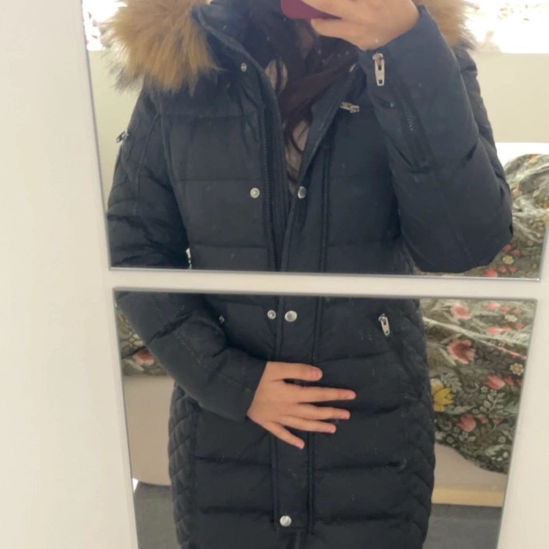 Svart lång dunjacka Rockandblue - 1