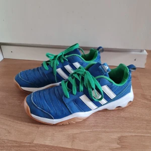Adidas inomhusskor strl 40 - Säljer ett par blå Adidas inomhusskor med non marking. Perfekta träningsskor för inomhus. Storlek 40.
