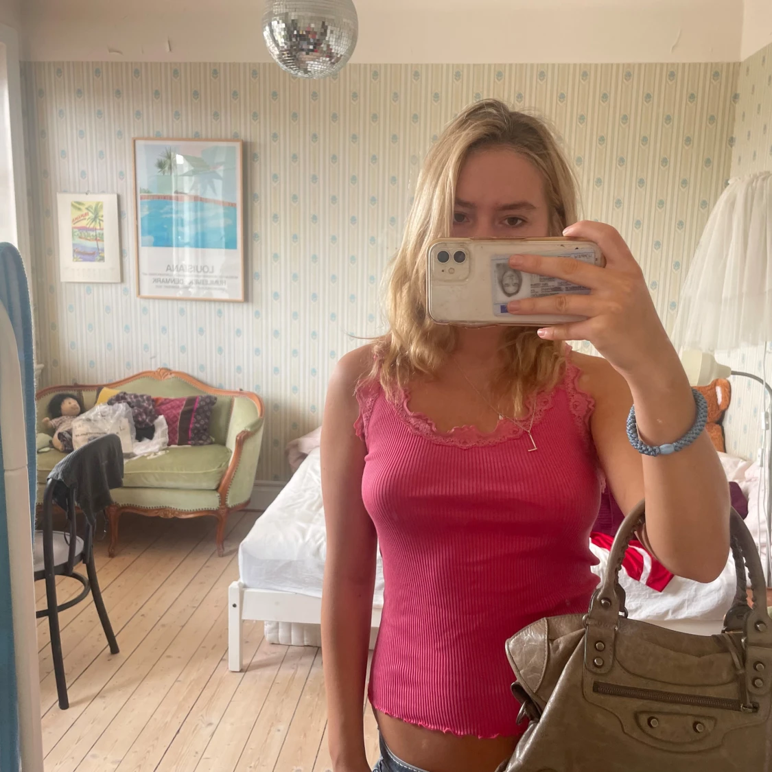 Rosa ribbad linnetopp från Rosemunde - 1